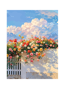 花卉数字油画diy填充手工材料包