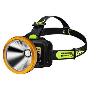 黄光头灯头戴式强光钓鱼专用感应超亮超长续航大容量户外照明矿灯