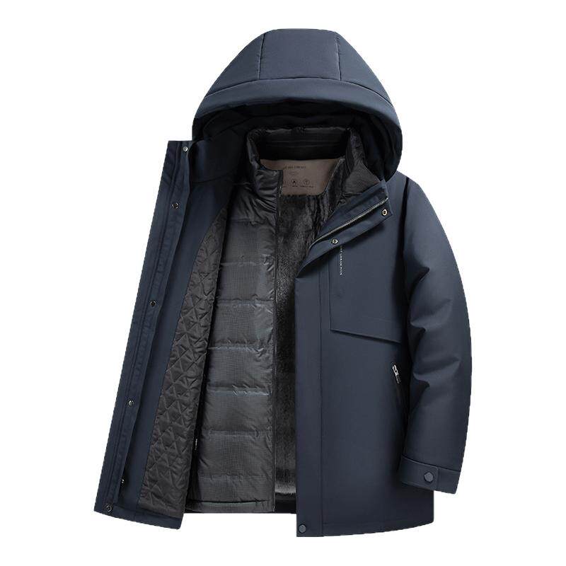 罗蒙男士保暖休闲鹅绒百搭羽绒服