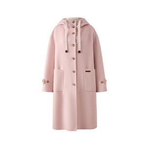 【100%美丽诺羊毛】Eland衣恋毛呢女单排扣长款大衣2025冬季新款