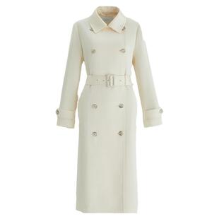 OBEG欧碧倩双排扣中长款女士气质风衣外套10481049