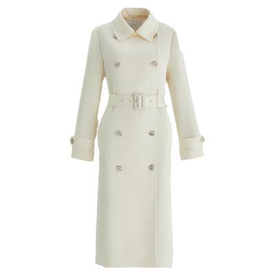 OBEG欧碧倩双排扣中长款女士气质风衣外套10481049