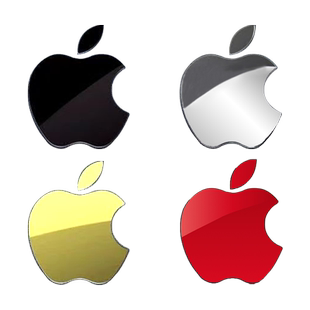 艾思度适用苹果logo金属标贴纸iphone手机贴膜DIY爆款网红苹果15手机壳装饰贴标logo小众高颜值14pro果标膜13