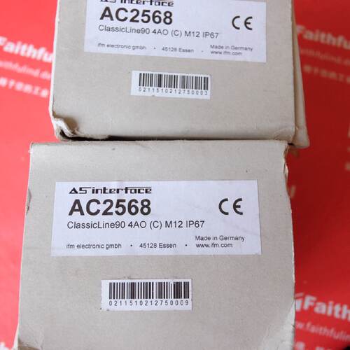 议价Ifm AC2568 易福门全新AS-i ClassicLine从站模块  4AO  M12