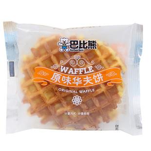 巴比熊华夫饼蛋糕原味儿童早餐华夫蛋糕代餐手撕面包休闲零食小吃