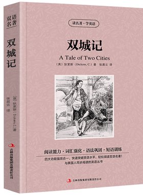 双城记正版中英文双语名著中英对照版英汉对照中英文双语版经典世界名著外国文学长篇小说英文版原版英语读物初高中生课外阅读书籍