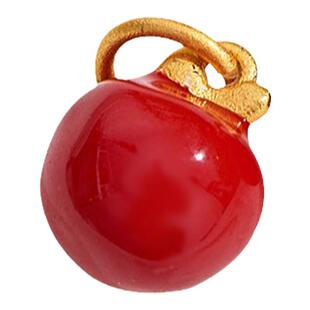 古法沙金柿柿如意石榴柿子苹果滴釉工艺diy配件配珠手链手串穿珠