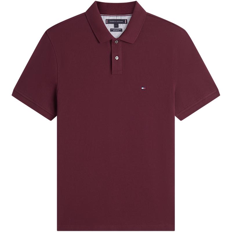 Tommy男装商务净色短袖POLO衫