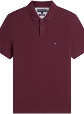 Tommy男装商务净色短袖POLO衫