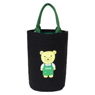 新款帆布手提袋上班手拎包小布包手提包拉链水桶包袋子小号买菜包