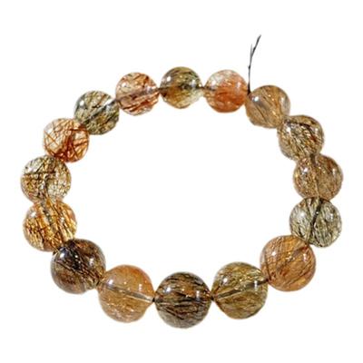 天然黑金超七圆珠款手链女款