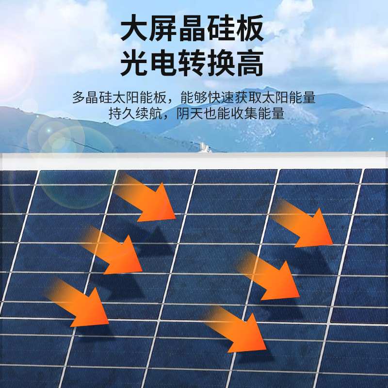 新款太阳能板户外太阳能灯庭院灯防水壁灯大功率投光灯智能