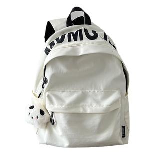 2025新款大学生轻便韩系慵懒风ins书包女初中生森系高级感双肩包