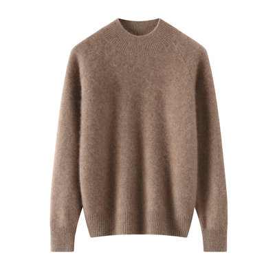 清河纯半高领羊绒衫女加厚毛衣