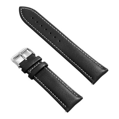 真皮针纹车线通用表带