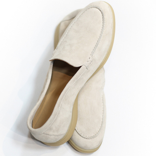 夏季羊皮轻便乐福鞋平底summerwalk皮面一脚蹬男鞋商务休闲舒适软