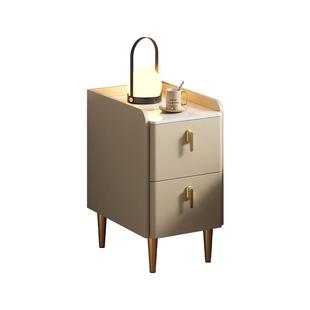 三梦极窄床头柜轻奢高级感超窄小型实木床边柜现代简约夹缝小柜子