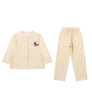 女童秋冬海岛绒绒睡衣儿童加绒保暖家居服中大童休闲2025冬季套装