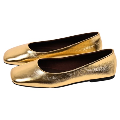 日本Angelcocoa金色方头单鞋