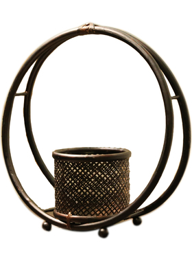 花篮小原流茶台日式浸漆工艺品