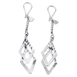 梦克拉pt950铂金耳坠耳饰 两情相悦 简约小众高级感气质显脸瘦