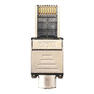 无线AP面板专用短款免压水晶头超6六7八类CAT8万兆网线屏蔽连接头