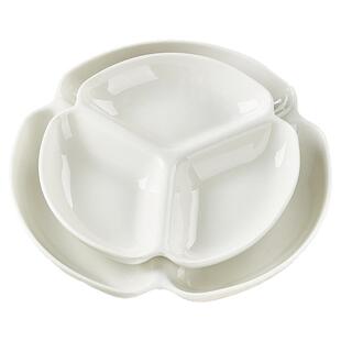 陶瓷分餐盘分格减脂定量多格餐具家用多功能水果早餐碟子三格菜盘