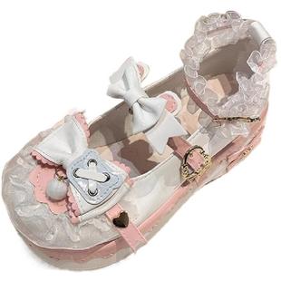 Lolita鞋洛丽塔鞋小皮鞋女JK配裙子可爱圆头公主少女鞋doll感甜美