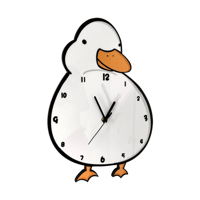 卡通鸭鸭钟表进店看实拍