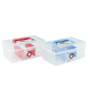 茶花医药箱家用收纳盒家庭装儿童小药箱便携医用急救箱医疗箱