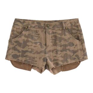 【AGD】WrongSolution“child on the cross”迷彩低腰不规则短裤