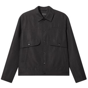 【刺绣工装】卡宾肌理感夹克男春季时尚宽松衬衫型翻领外套通勤