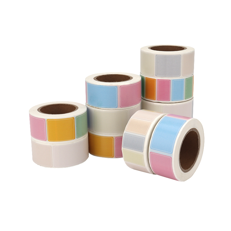 彩色标签贴纸口取纸不干胶标签防水易撕不留胶自粘可手写姓名贴便签贴空白贴食品商品分类记号贴索引贴