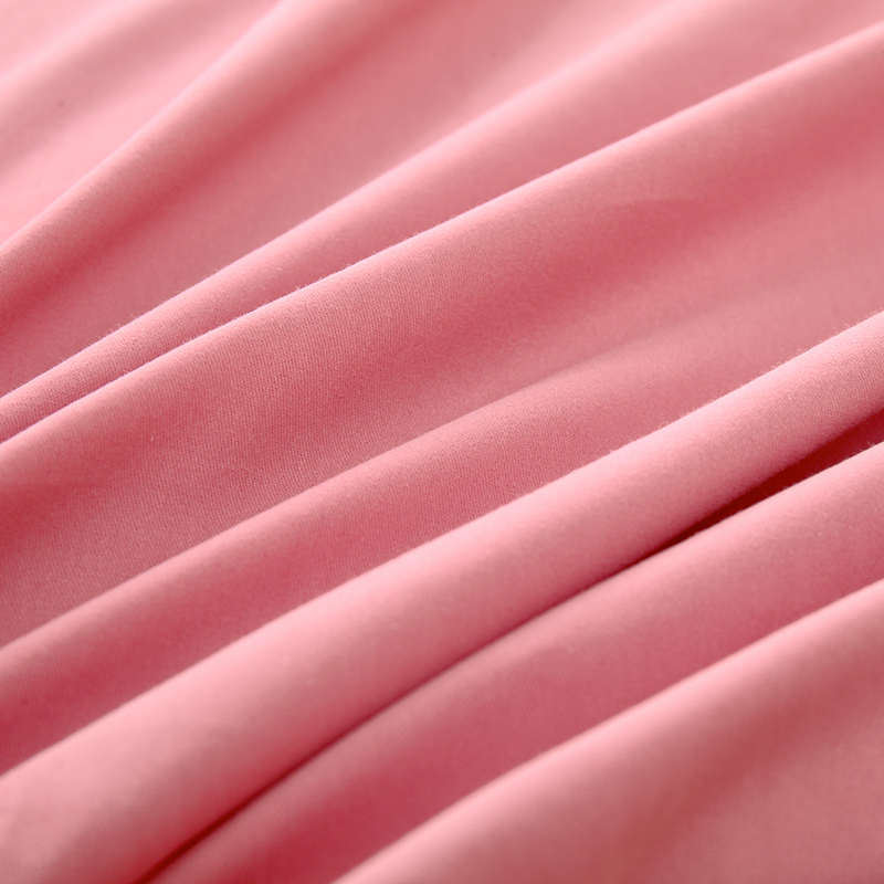 2025新款A类全棉加厚磨毛素色床单纯棉蔷薇粉色纯色厚实被单