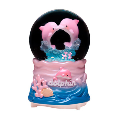 海豚水晶球音乐盒礼物儿童女孩