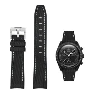 适配swatch欧米茄史努比表带液态硅胶斯沃琪snoopy联名表带蝴蝶扣