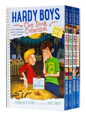 进口英文原版正版 Hardy Boys Clue Book 哈迪男孩线索系列1-4册 少年探险英语阅读故事书 儿童初级章节桥梁书 小说