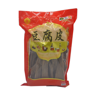 500g福建特产鑫珍牌黑豆腐皮干清流嵩溪豆腐皮腐竹手工本地黑豆皮