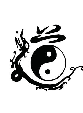 道家太极八卦图案道家文化反光摩托车汽车贴纸装饰车身贴