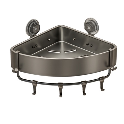 吸盘转角置物架浴室厕所洗漱台卫生间淋浴免打孔挂墙三角收纳神器