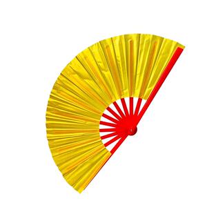 功夫扇太极响扇子中国风广场舞双面金红折扇成人跳舞专用表演道具