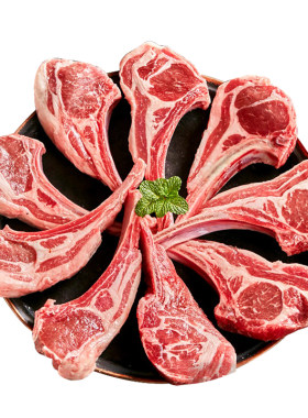 宁夏滩羊法式羊排原切烧烤食材