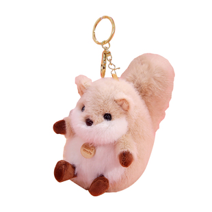 卡通小松鼠挂件毛驴玩偶狮子骆驼毛绒玩具钥匙扣背包挂饰送女礼物