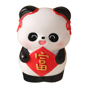 打工人工位解压小熊猫摆件办公桌面招财装饰品可爱治愈系生日礼物