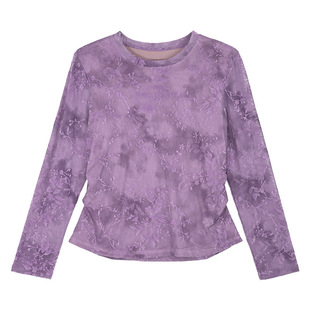 春秋长袖t恤女士内搭可外穿2026新款高端正肩上衣洋气紫色打底衫