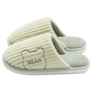 买一送一情侣棉拖鞋女士秋冬季室内家居防滑保暖可爱毛毛棉鞋男款