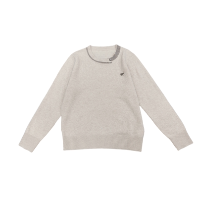 高级感圆领羊毛衫女100纯羊毛