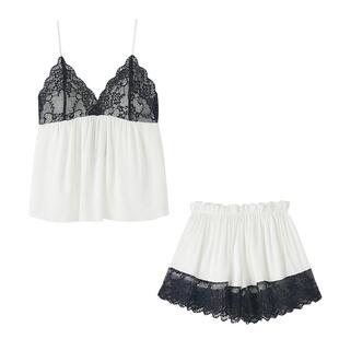 冰丝吊带睡衣女款夏季女士带胸垫性感蕾丝家居服秋春丝绸2026新款