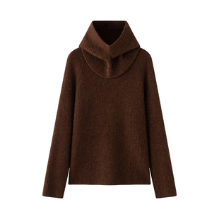 2025秋冬新款山羊绒衫女高领宽松加厚毛衣针织打底衫百搭上衣