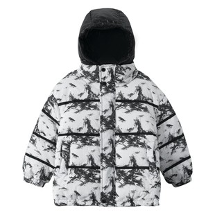 男大童冬季韩系加厚假两件免洗羽绒服2025新款儿童男孩防寒外套潮